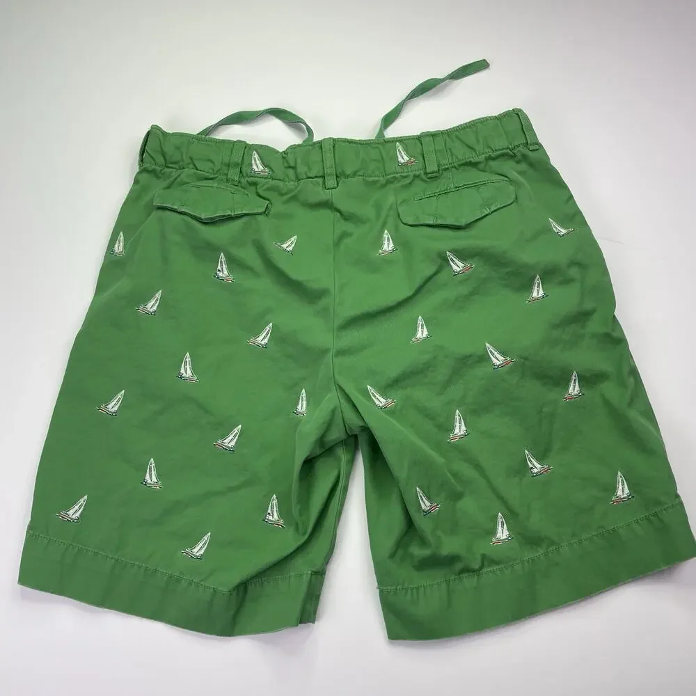 Polo Ralph Lauren AOP Shorts Men’s 36 Sailboat Green Chino